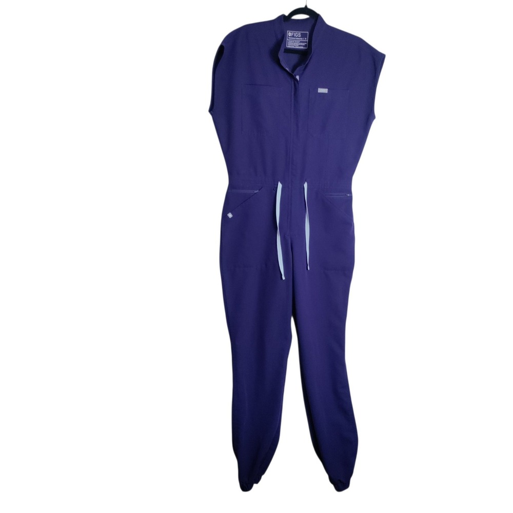 FIGS Technical Collection Purple Sleeveless Scrub Jumpsuit W22SW2035 Womens M